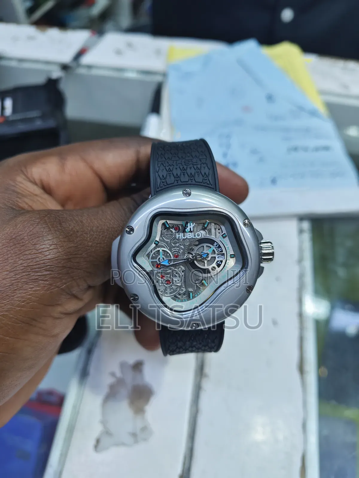 Hublot Mp-17 Meca-10 Arsham Splash Titanium Sapphire Watch.