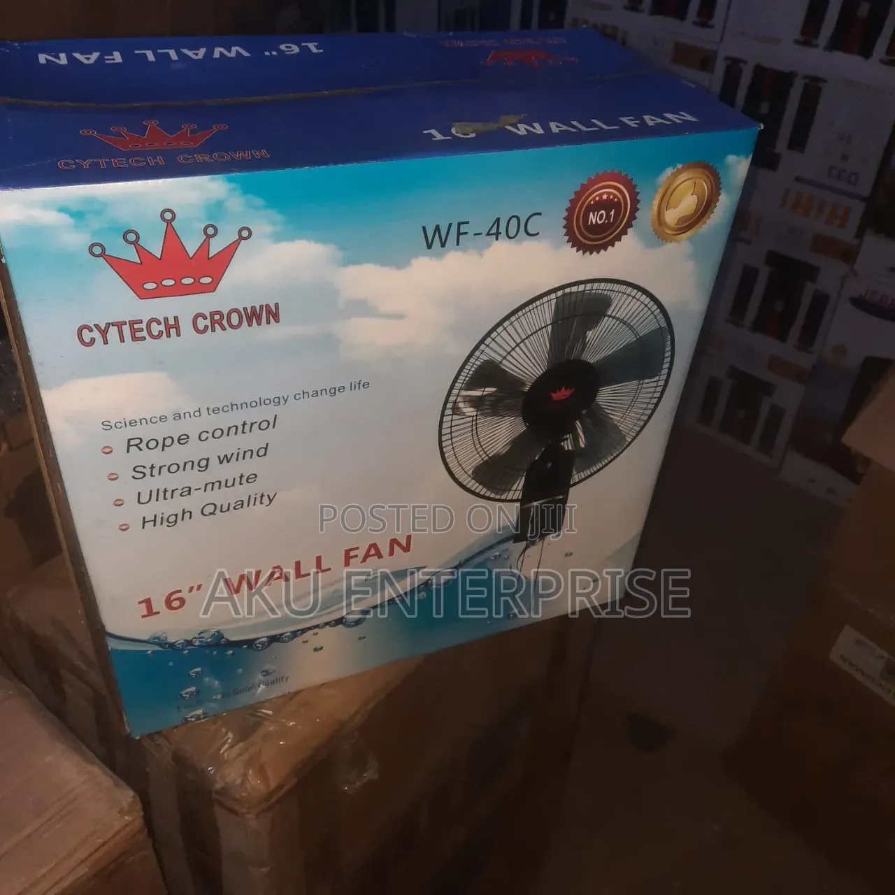 Electric Industrial Wall Mounted Fan 16 Rope Control