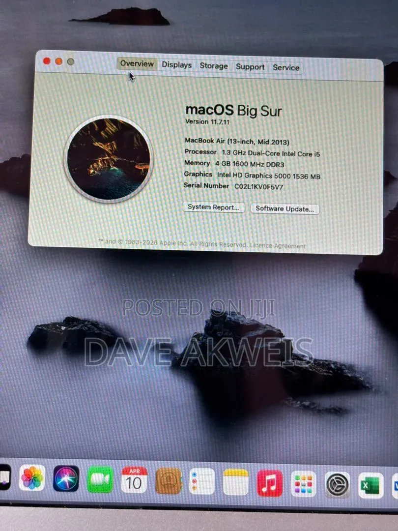 Laptop Apple MacBook 2013 4GB Intel Core i5 SSD 128GB
