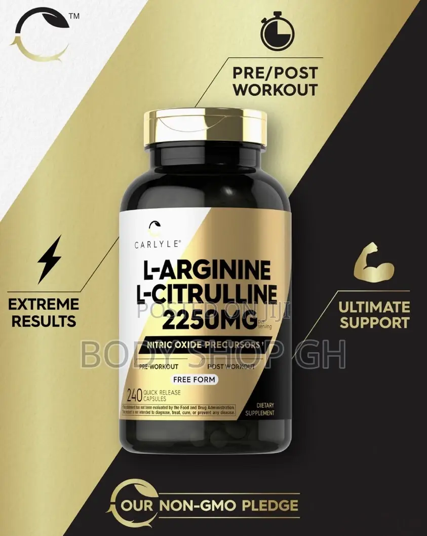 240 Rapid Release Nitric Oxide Capsules With L-Arginine + L-Citrulline