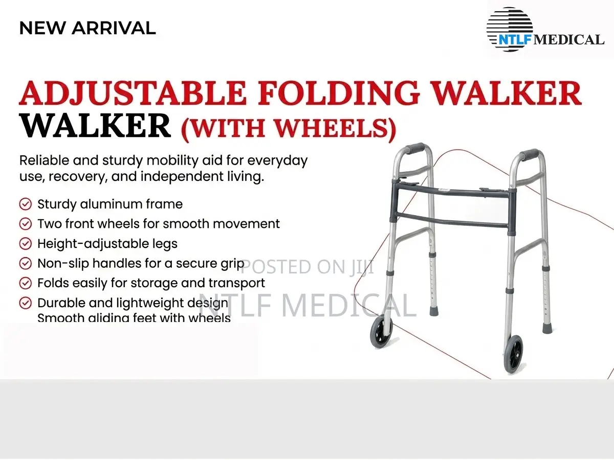 Zimmer Frame ( With Wheels, Ajustable)
