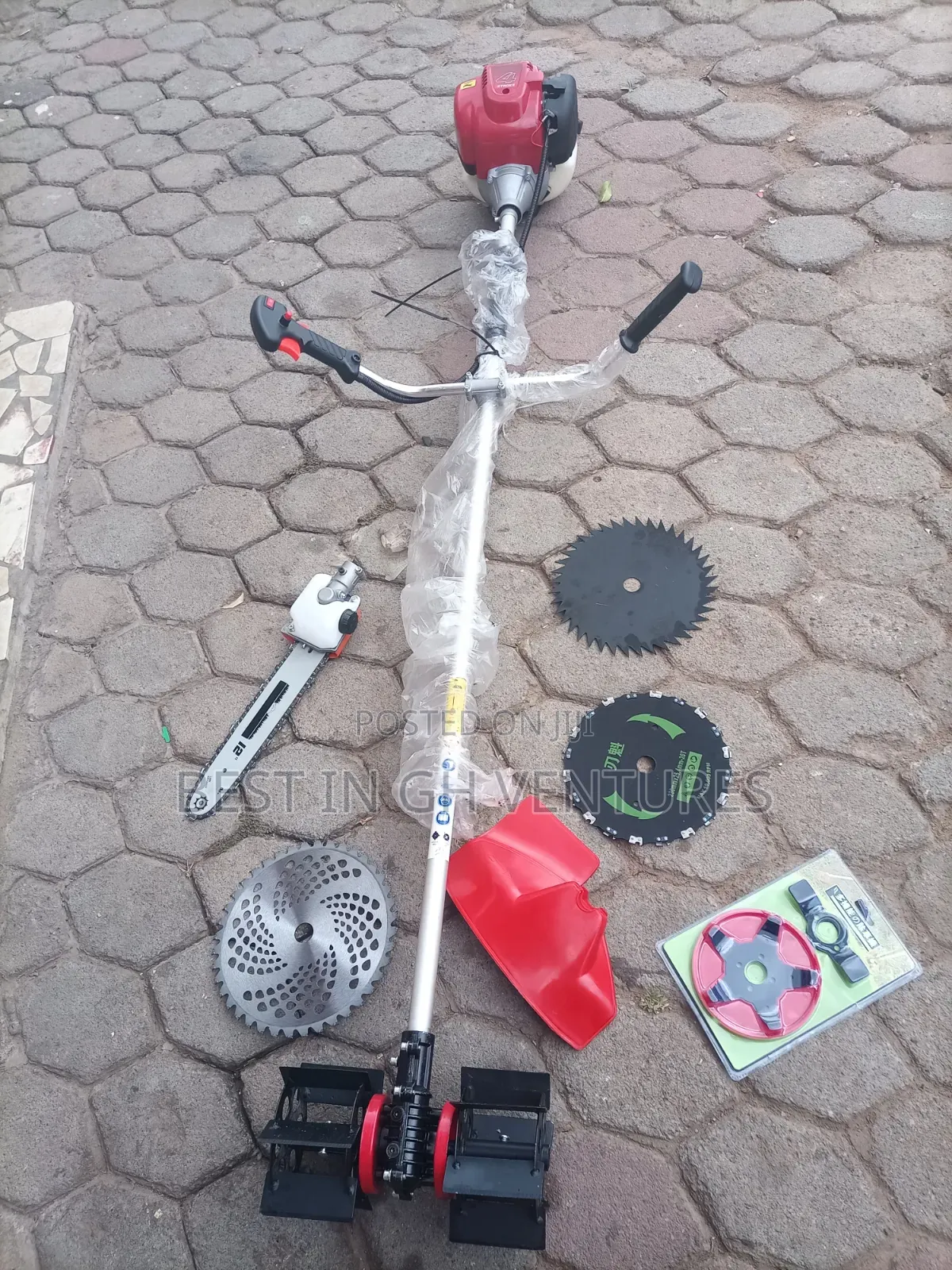 Sidepack Weeder With Tiller, Chainsaw Blade,40 Teeth Blade Etc