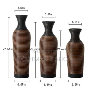 PVC Floor Vase, Home Decoration Flower Stand Set of 3 Pieces