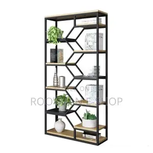 Vertical Open Back Display Shelving With Steel Frame And 10 Shelves,