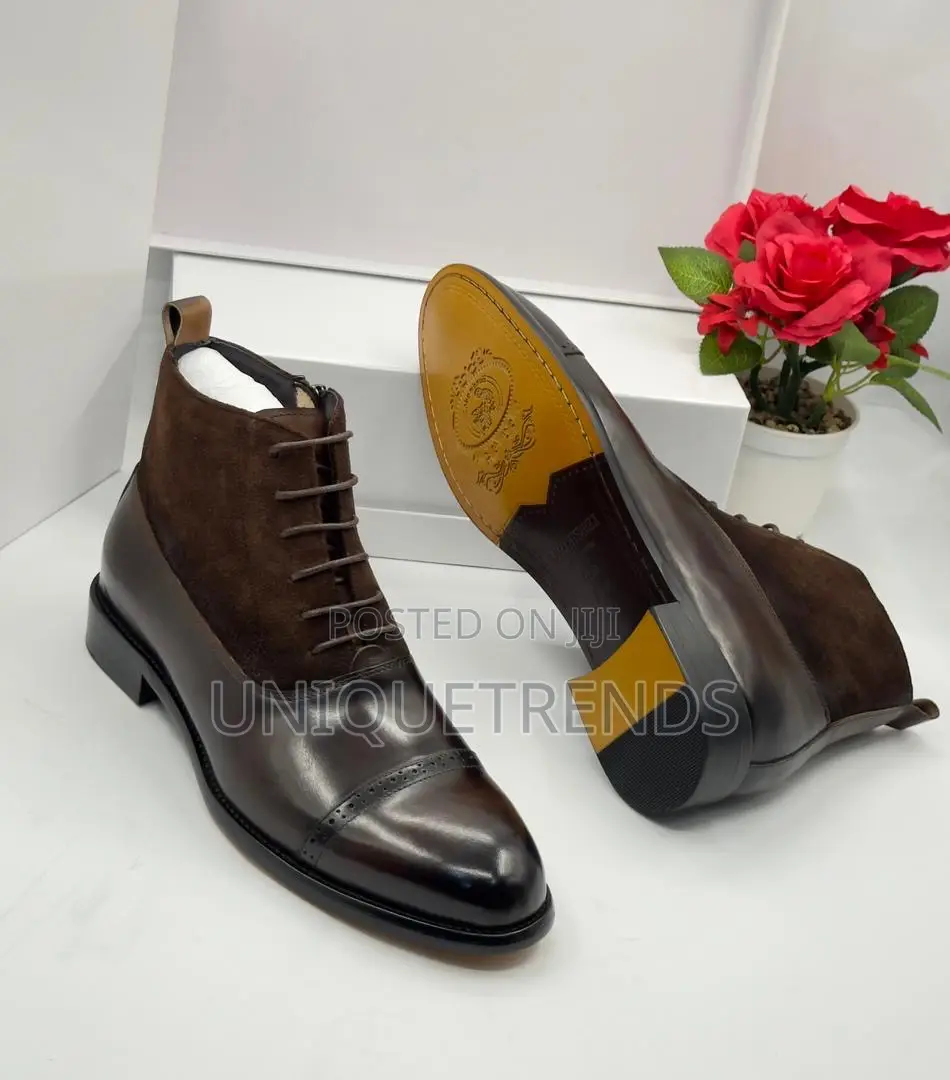 Quality Kenneth Cole Suede Leather Balmoral Boot (Coffee)