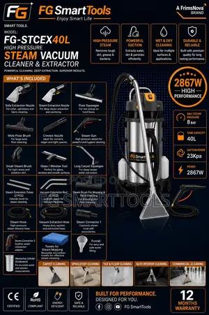 High Pressure Steam Wet Dry Vacuum Cleaner 4in1