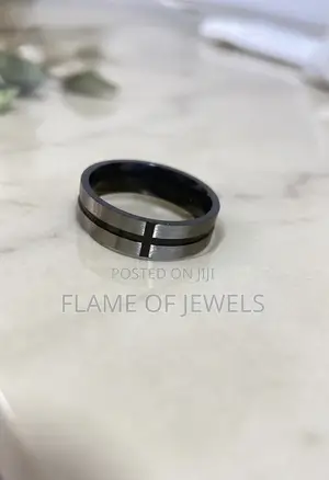 Black And Silver Valor Wedding Ring For Men