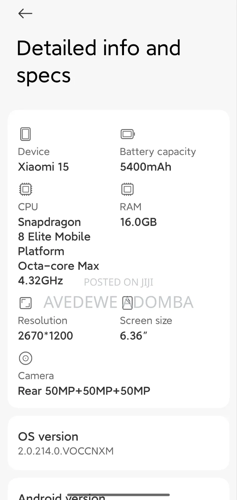 New Xiaomi 15 512 GB Black