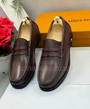 Dark Coffee-Colored Louis Vuitton Loafers,