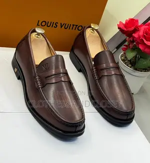Dark Coffee-Colored Louis Vuitton Loafers,
