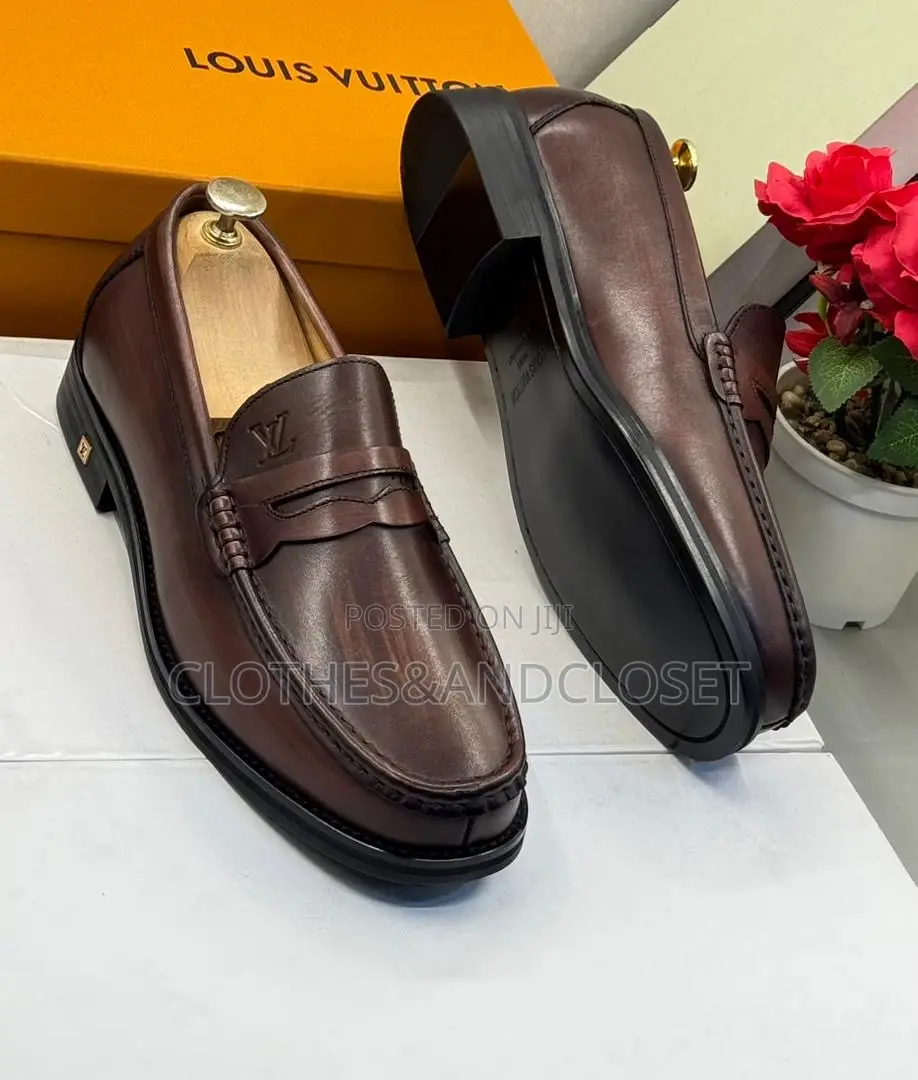 Dark Coffee-Colored Louis Vuitton Loafers,
