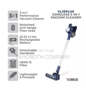 Tower Vl35 Plus Anti Tangle Vacuum Cleaner 3-in-1 Dc 150w Blue