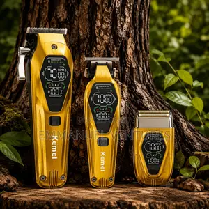 Kemei 3-in-1 Professional Barber Clipper Shaver Set