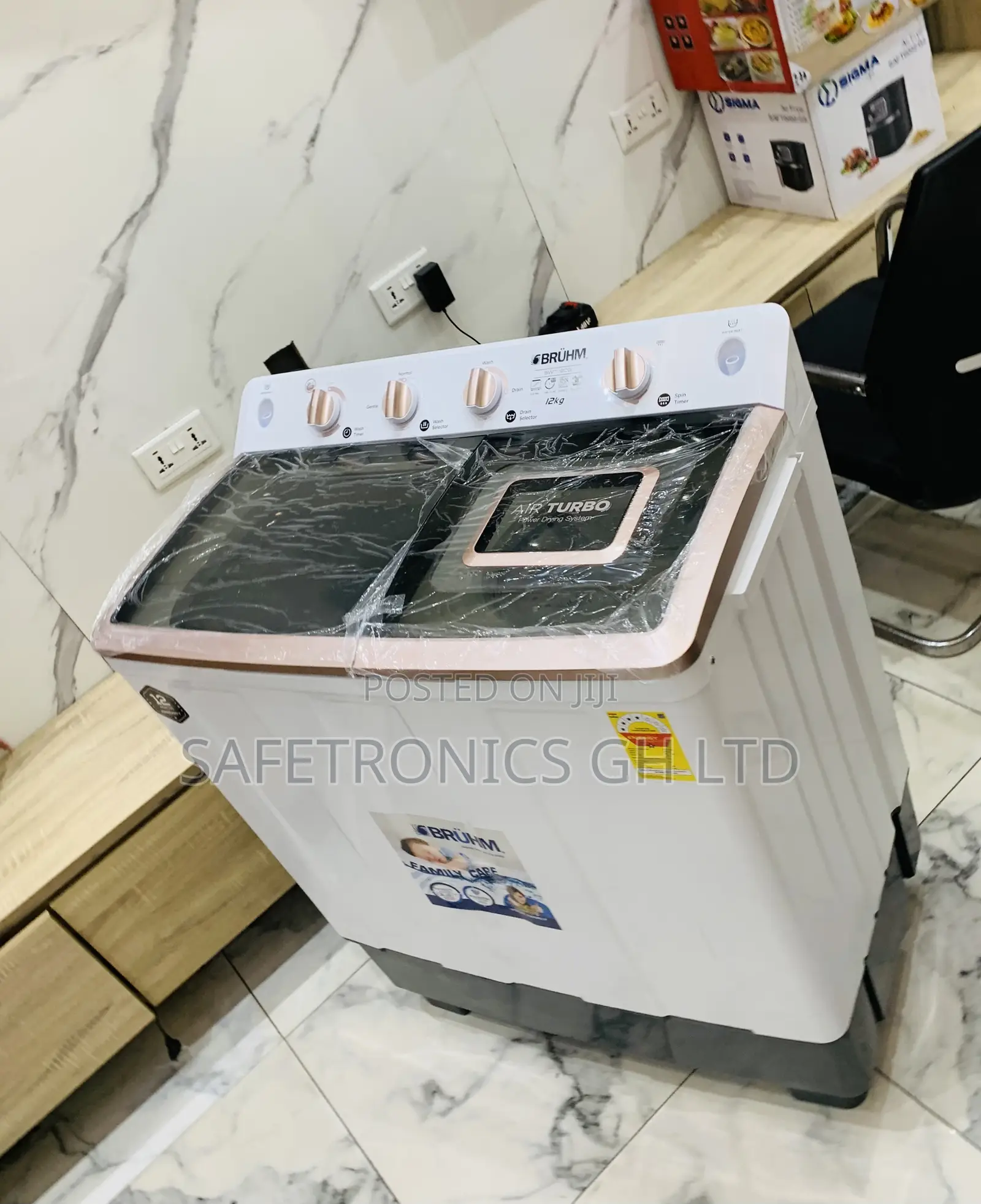 Long Lasting Bruhm 12kg Washing Machine BWT-120h-Twin Tub
