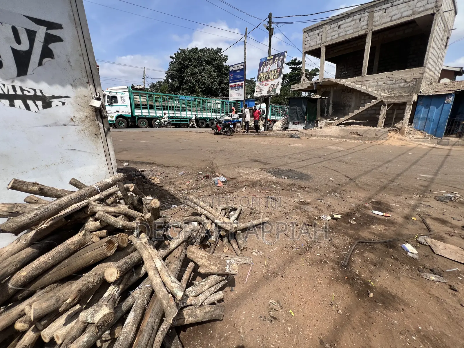 Roadside Double Plot for Sale at Suame Magazine to Old Tafo New Road