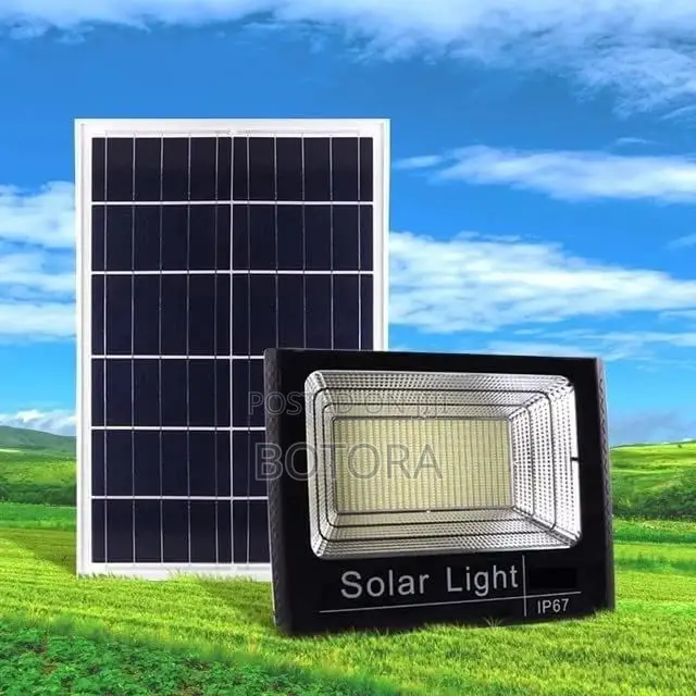 Rechargeable Solar Floodlight Set – Remote Control Auto Night Sensor