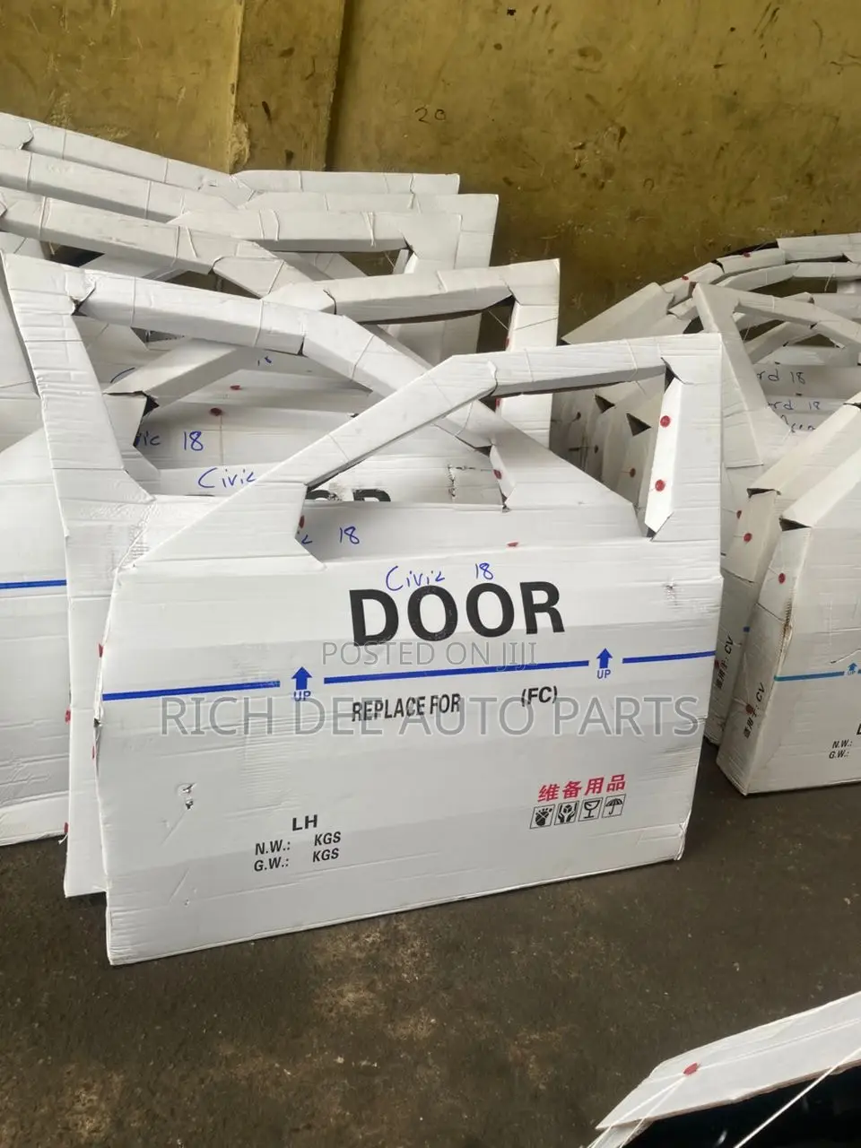Civic 16 Front Doors 2016, 2017, 2018, 2019 2020 Left and Right Empty