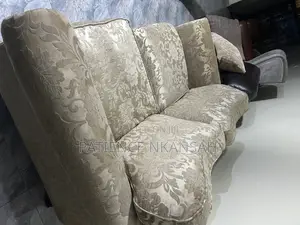 Uk Used Double Seater Sofa. Gold Color