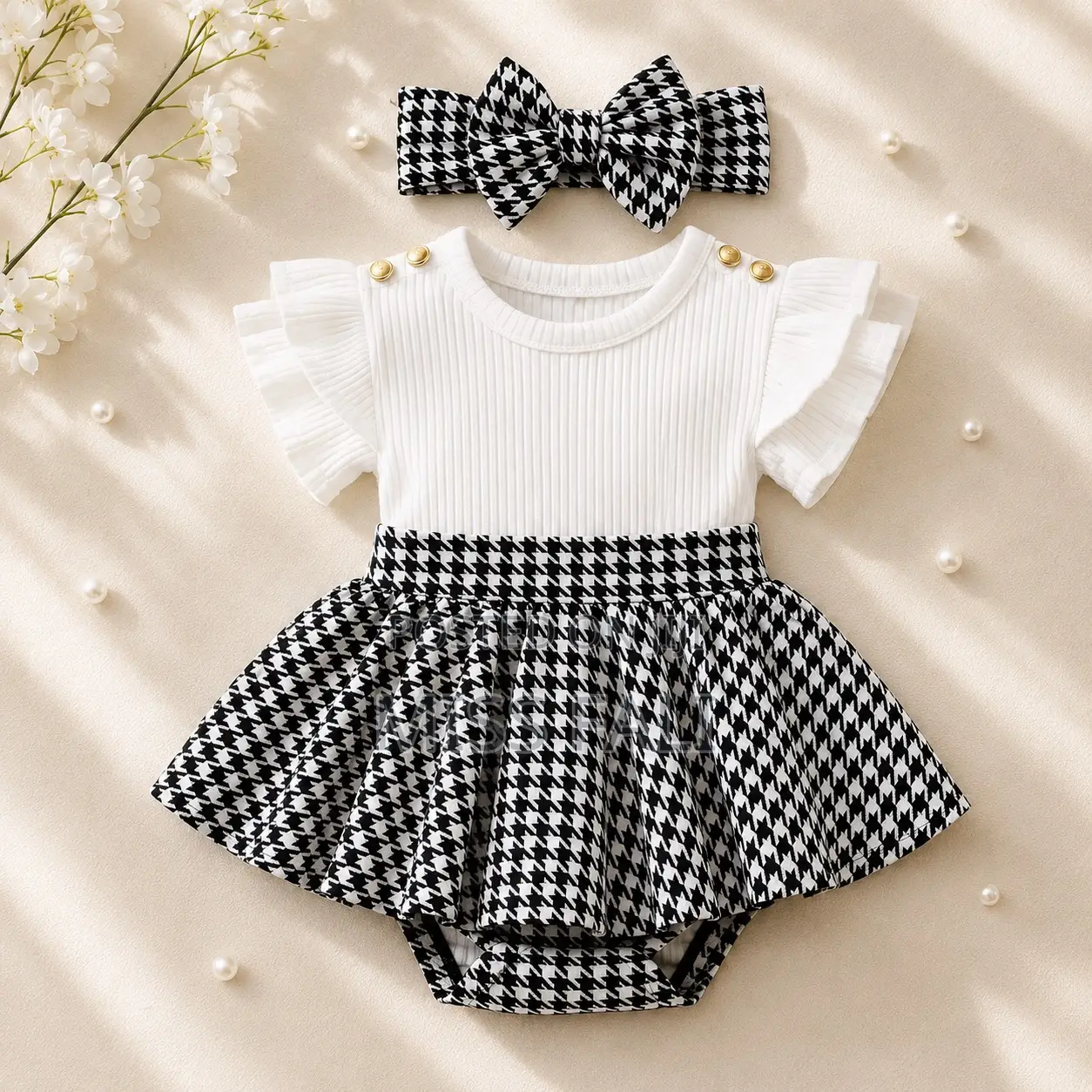 Mini Duchess Romper Dress Set. 6-9m, 12-18m.