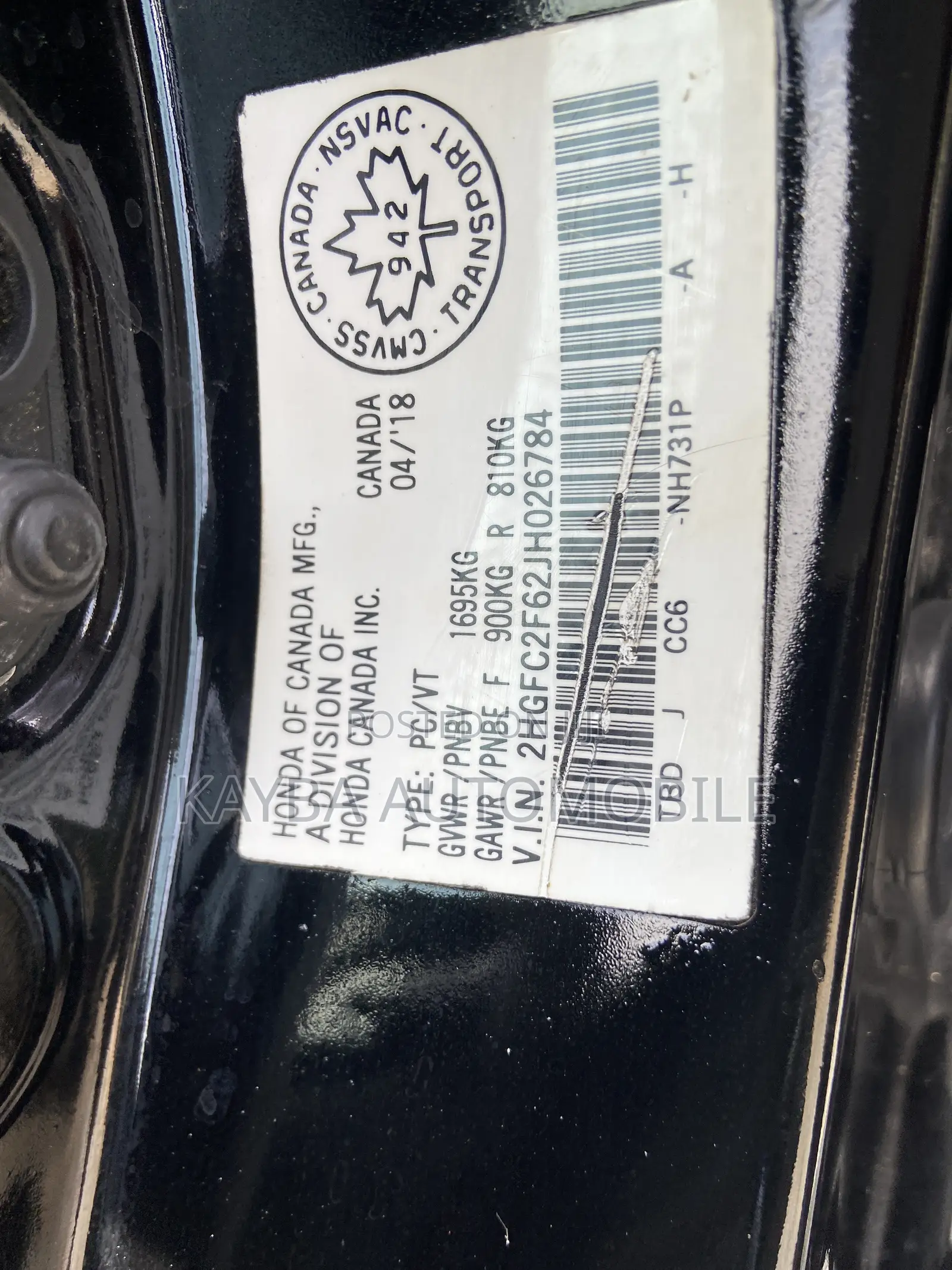 Honda Civic 2018 Black