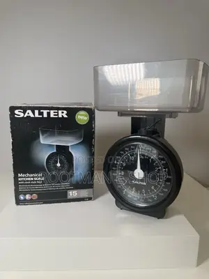 Salter Mechanical Kitchen Scale Clock Style With Bowl Black