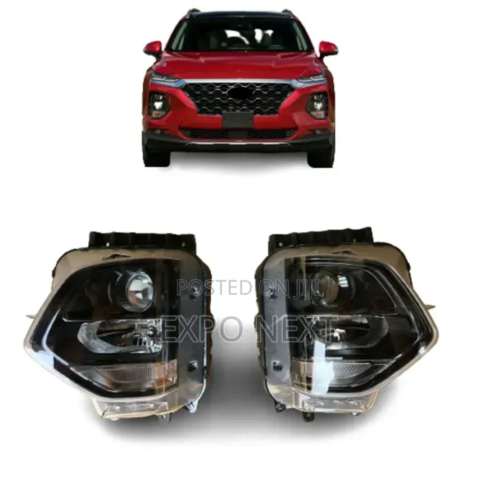 Headlight Assembly for 2019-2020 Hyundai Santa Fe Pair Halogen