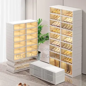 Portable Plastic Shoe Rack For 18-36 Pairs Easy Assembly