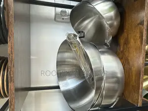 Modern Silver Stainless Steel Serving Bowl