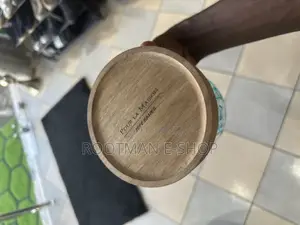 Pour La Maison 800ml Glass Canister With Diamond Pattern Acacia Wood
