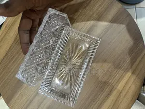 Glass Butter Dish With Lid for Countertop, 7 Inches Clear Crystal
