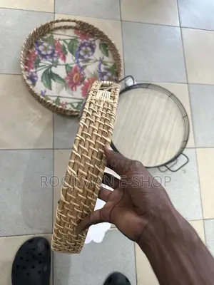 Weaving Tray With Vibrant Floral Pattern Printed On A Flat Base