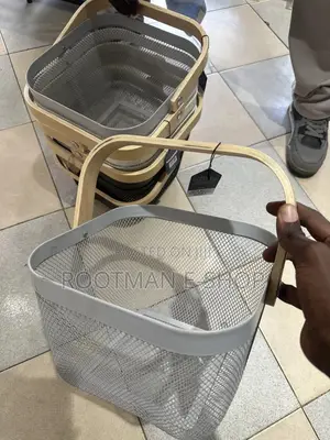 Wire Mesh Basket With Handle Mesh Steel Storage Organizer