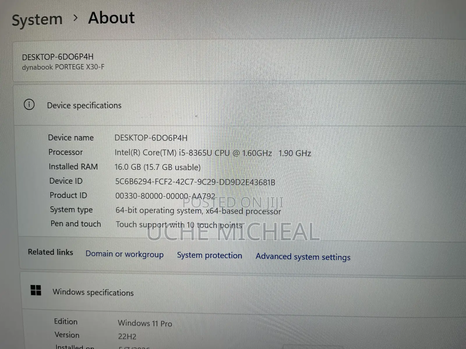 Laptop Toshiba Portege X30 16GB Intel Core i5 SSD 256GB