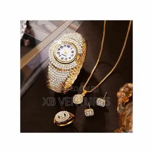 Elegant Starry Sky Steel Belt Waterproof Watch - Jewelry Set
