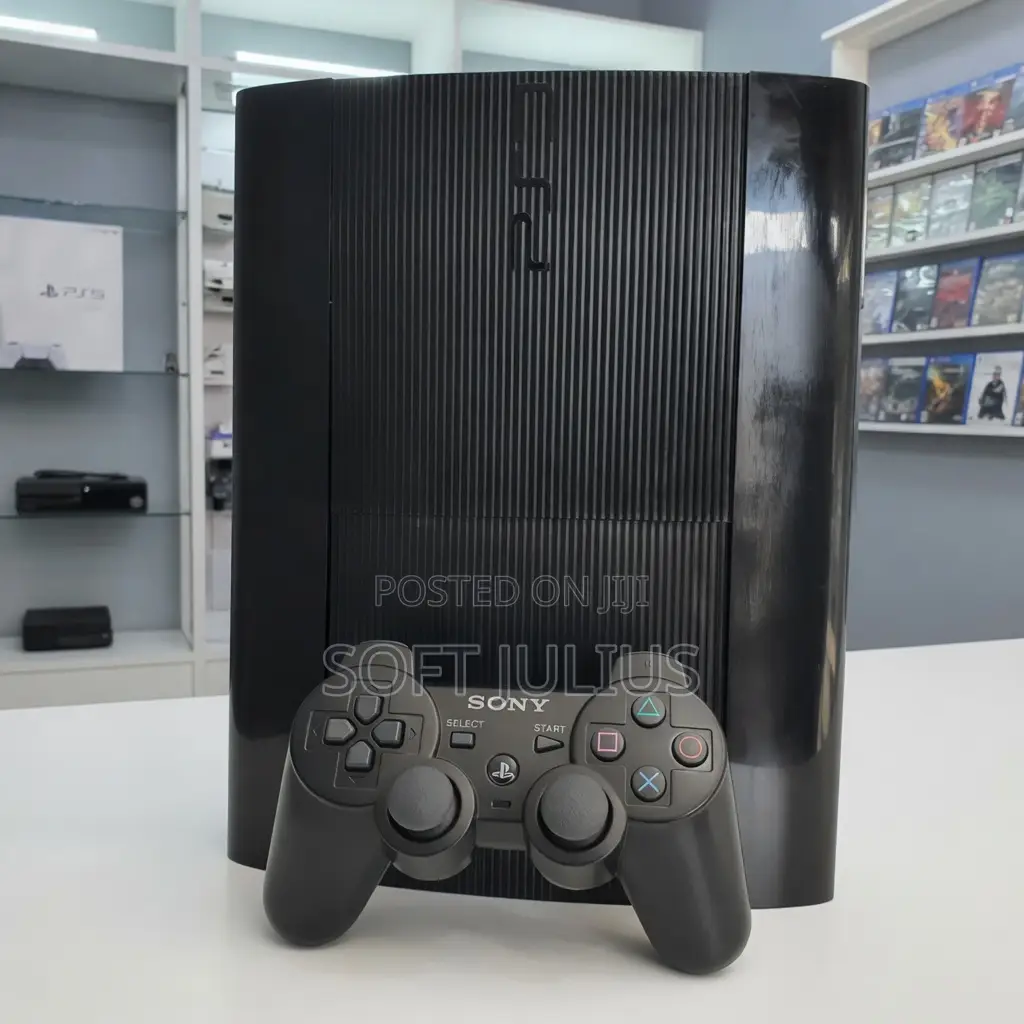 Nice Foreign Used Ps3 Slim With Games and Black Pad