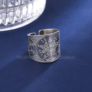 Tetragramaton Ring Amulet Gold and Silver Colour