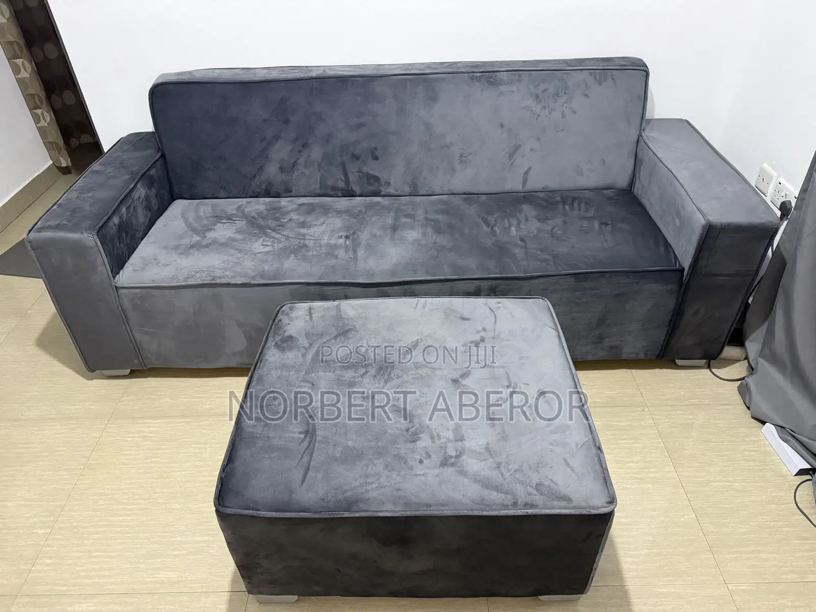 Aya L-Shape Couch - Grey