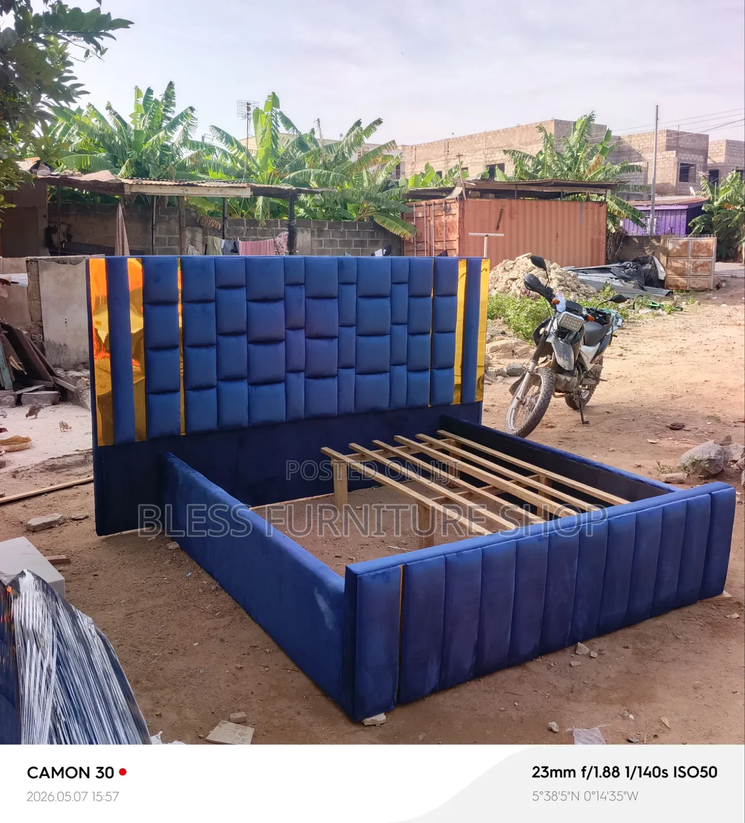 Step Queen Size Bed Frame With Side Drawers