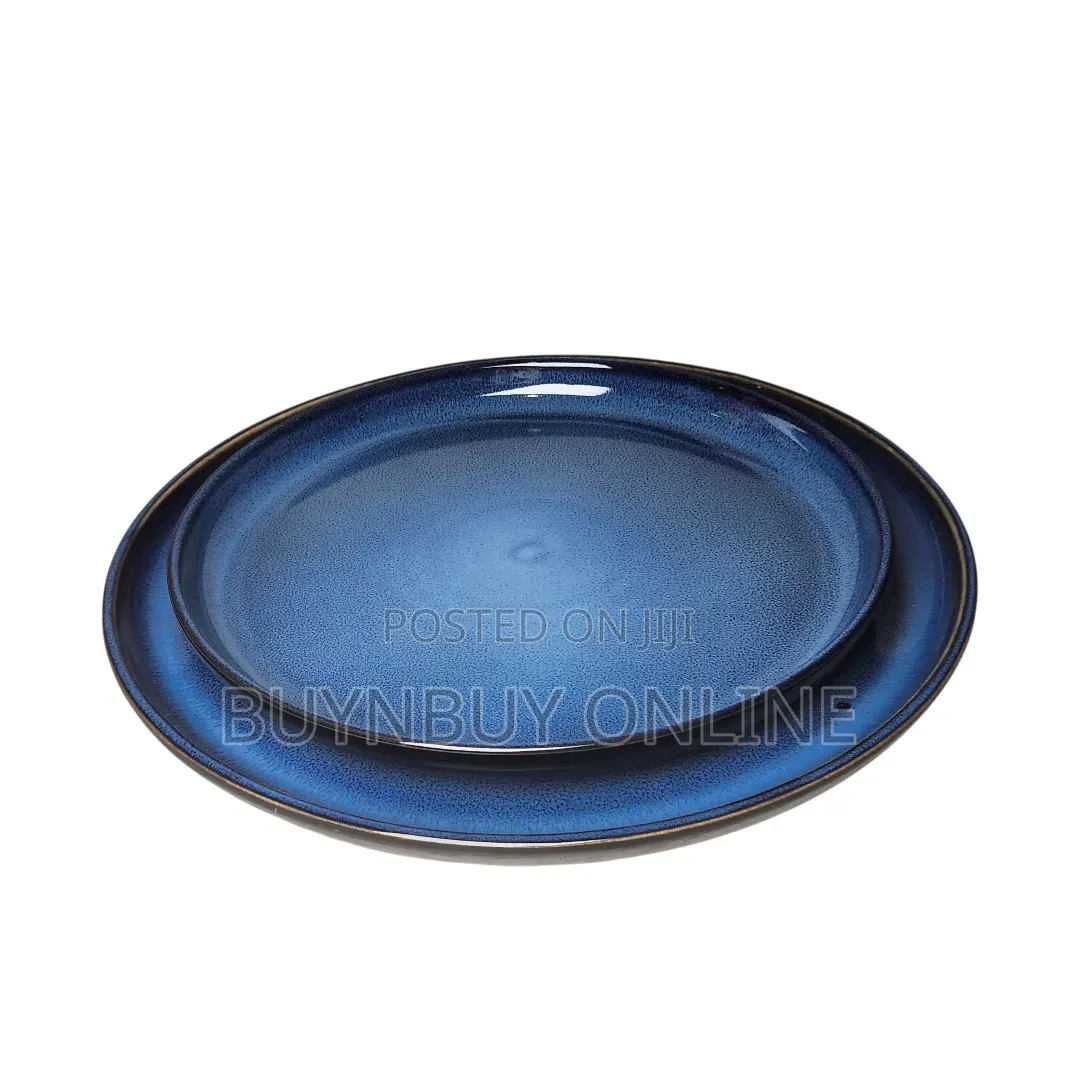 Glazed Ceramic Dinner Plates Set
