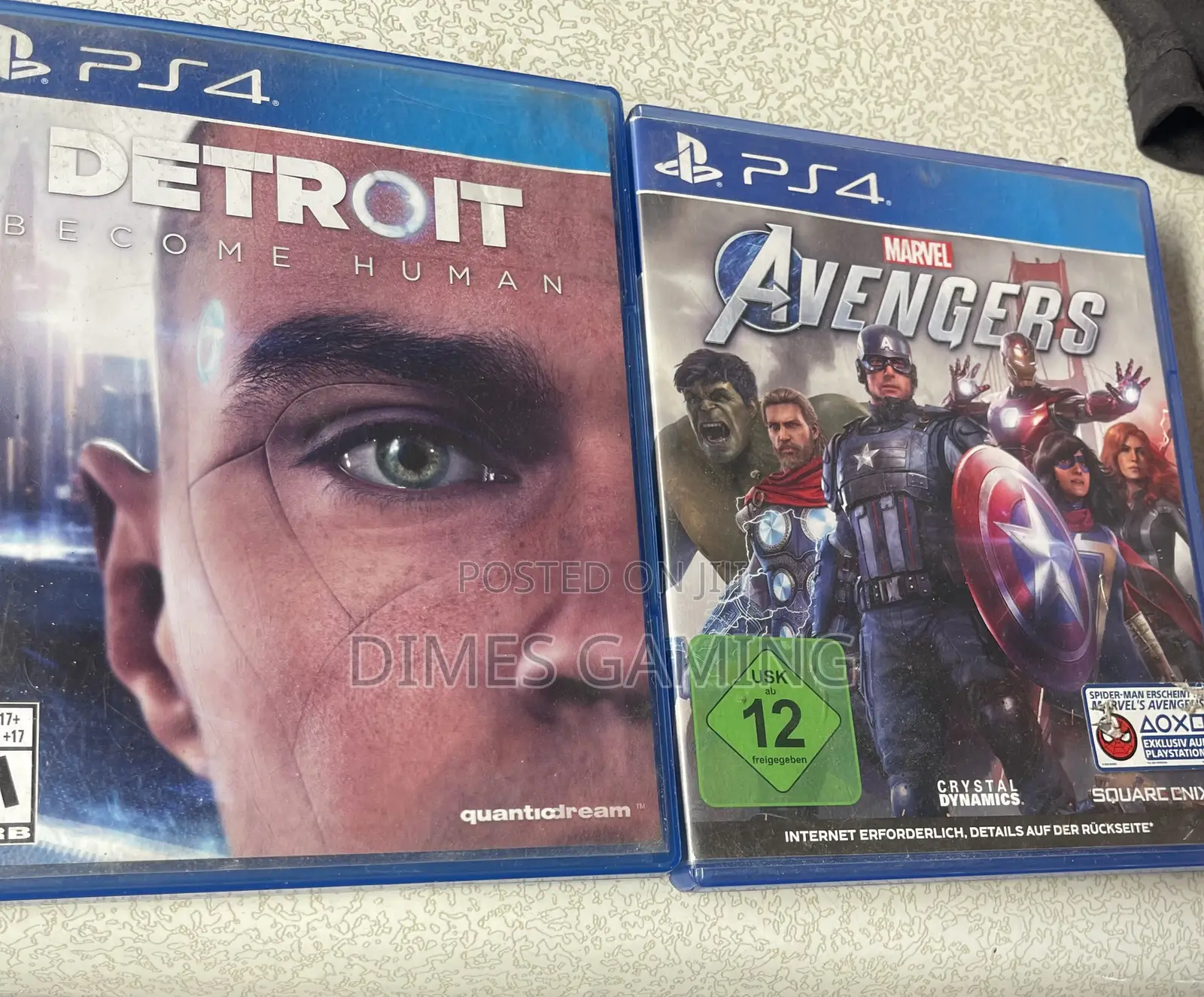 Detroit Become Human and Marvel Avengers Ps4 Disc