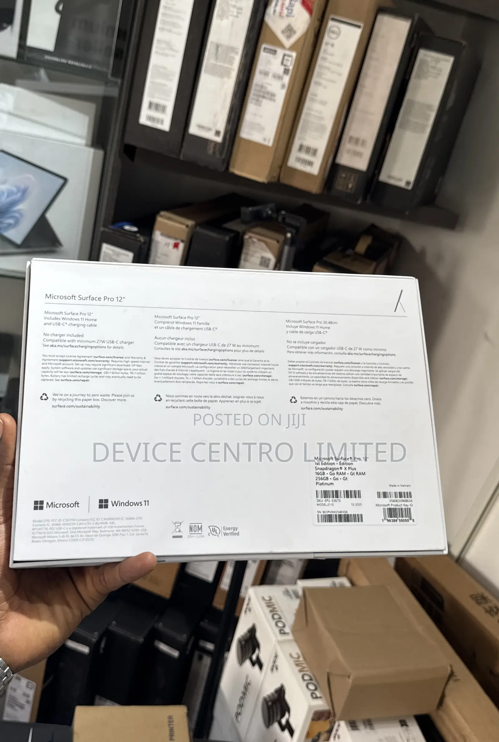 New Laptop Microsoft Surface Pro Copilot+ PC 12 16GB SSD 256GB