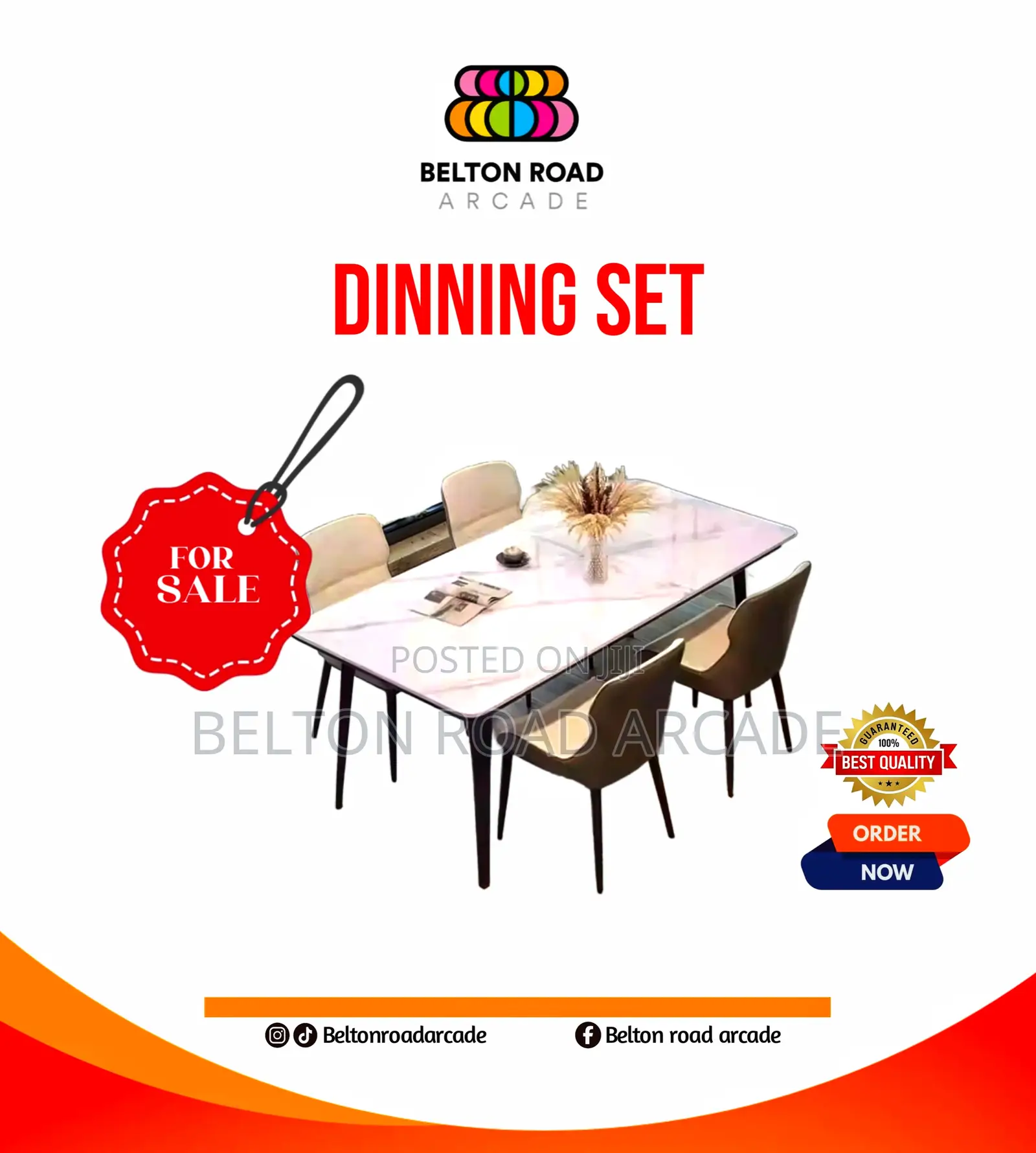Modern 4-Seater Dining Set