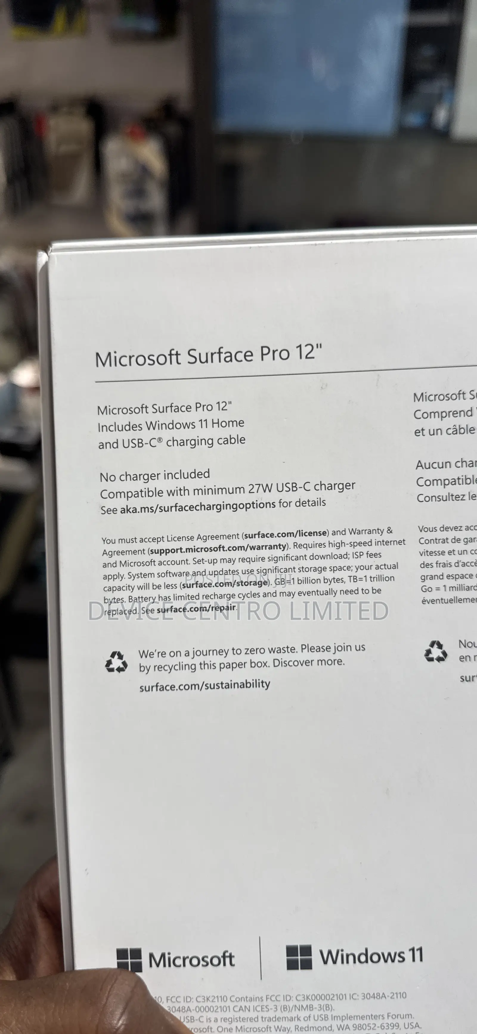 New Laptop Microsoft Surface Pro Copilot+ PC 12 16GB SSD 256GB