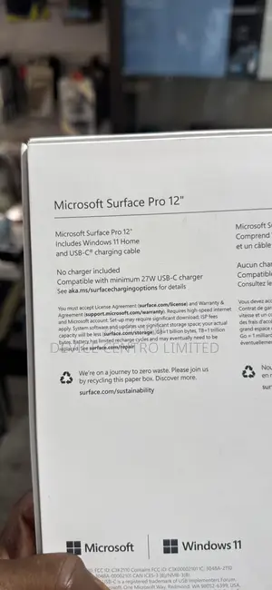 New Laptop Microsoft Surface Pro Copilot+ PC 12 16GB SSD 256GB