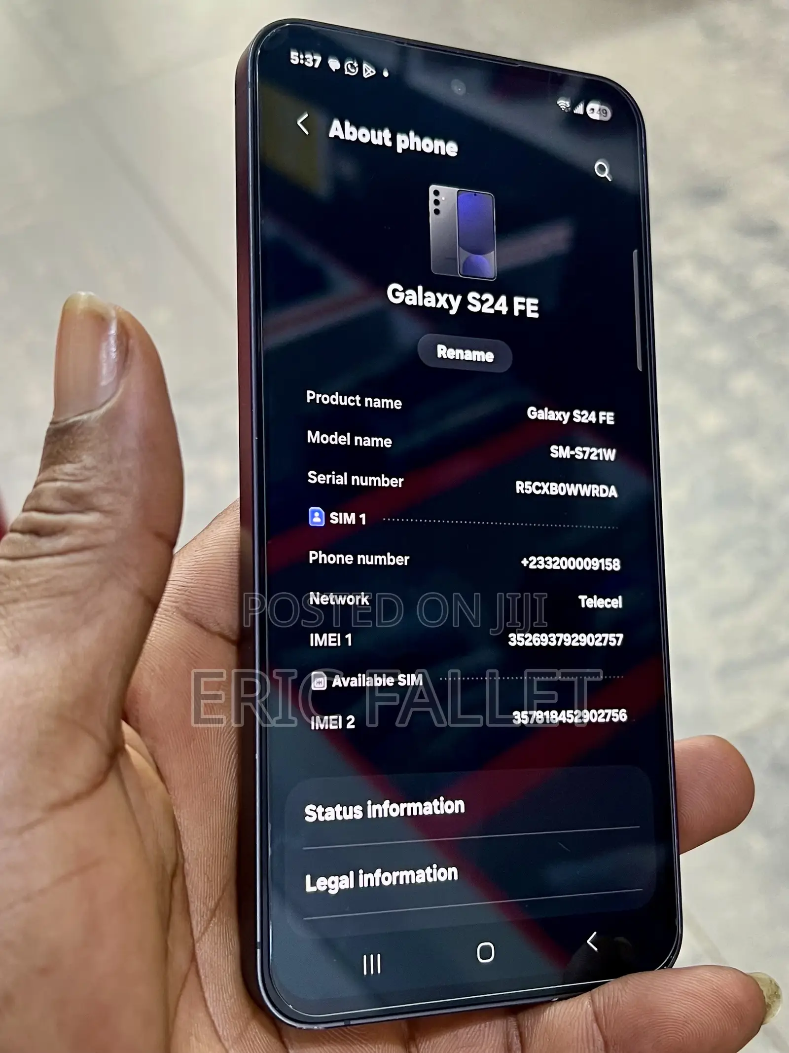 Samsung Galaxy S24 128 GB Black