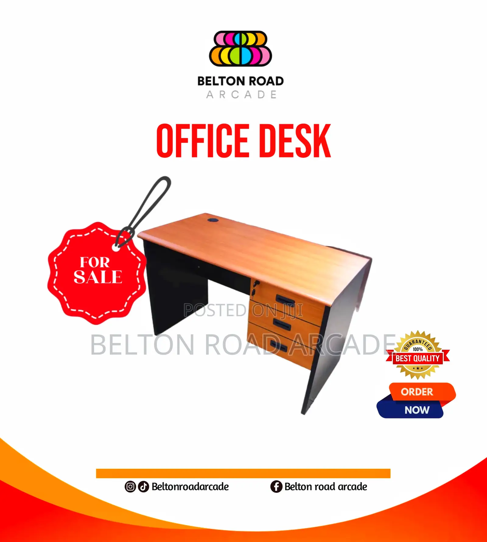 Modern Office Desk With Drawers
