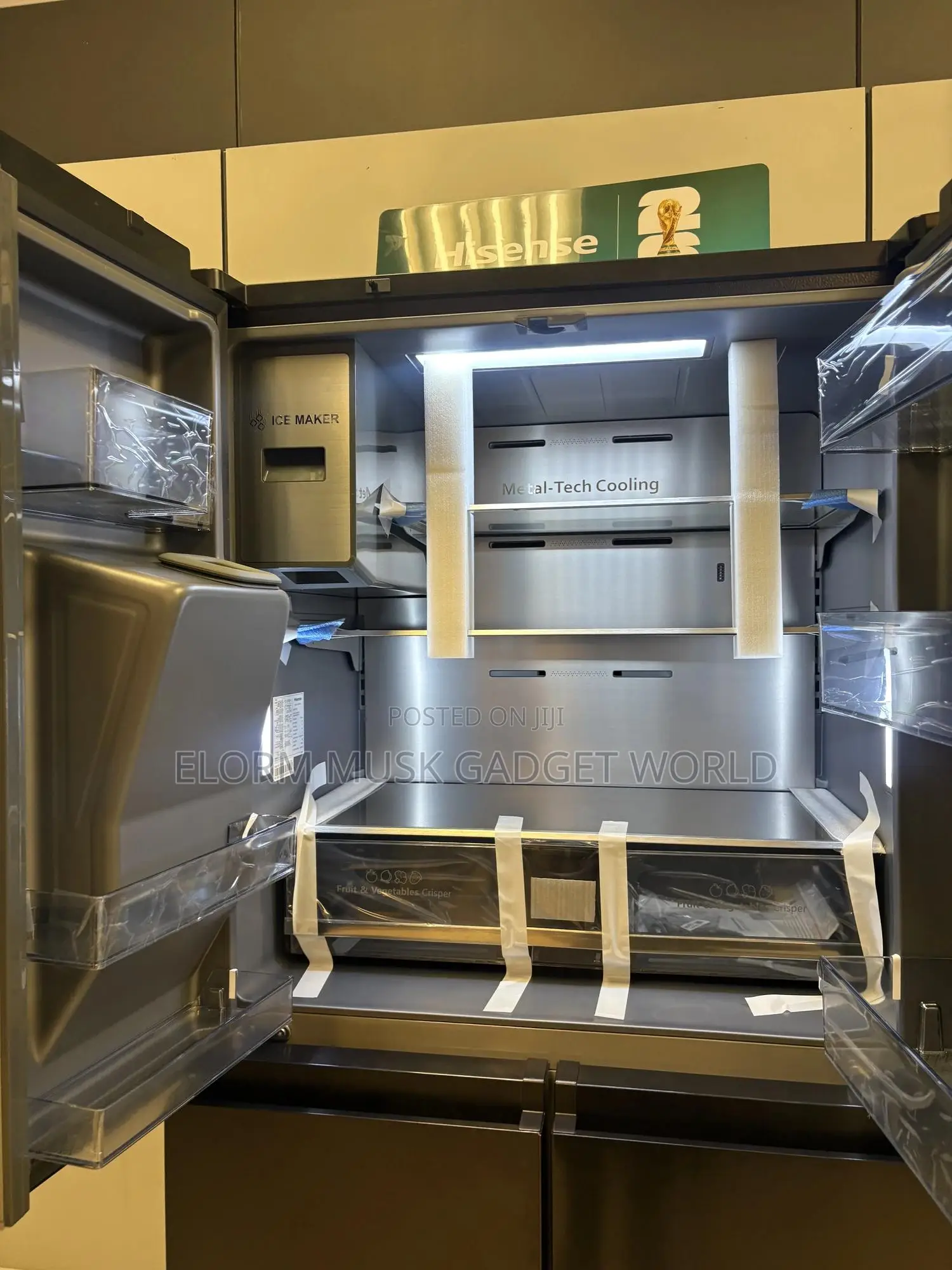 Hisense Cross Door Fridge With Water Dispenser