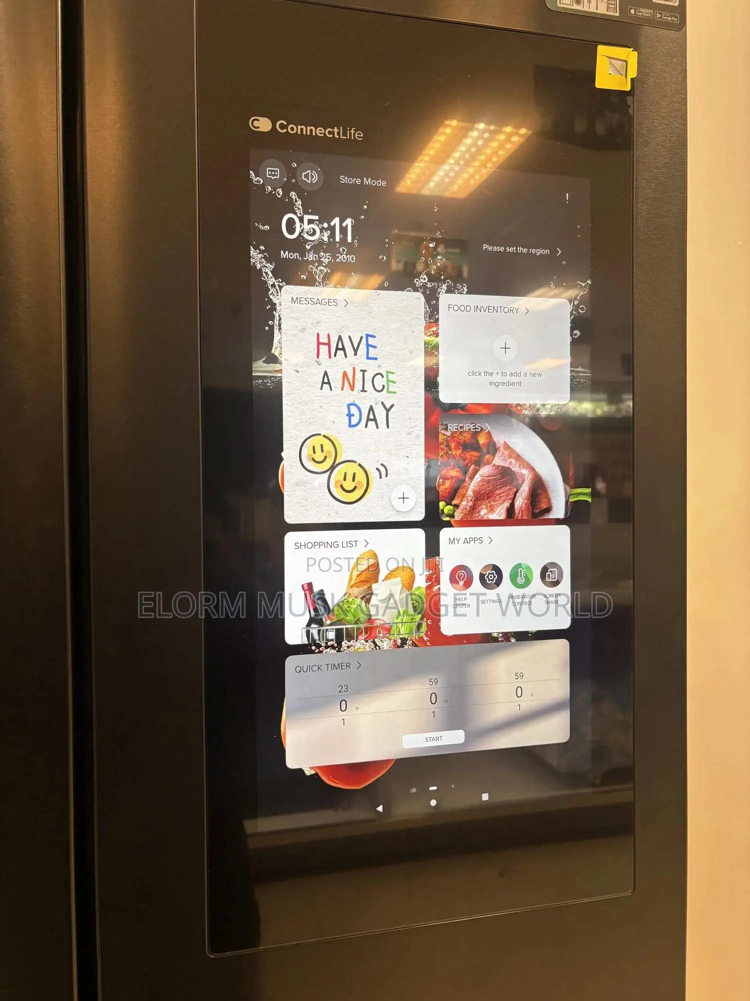 Hisense Cross Door Fridge With Water Dispenser