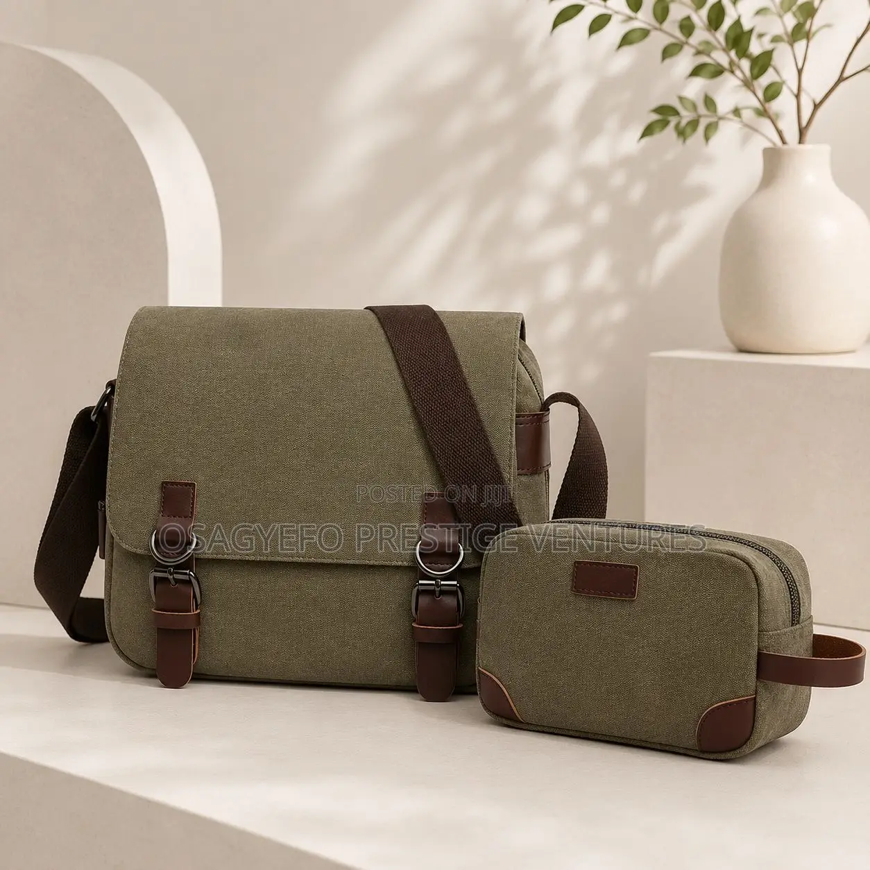2pc Canvas Combo Set Bag