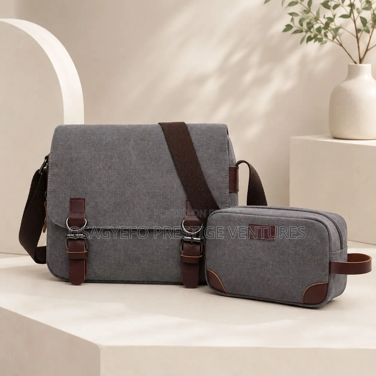 2pc Canvas Combo Set Bag
